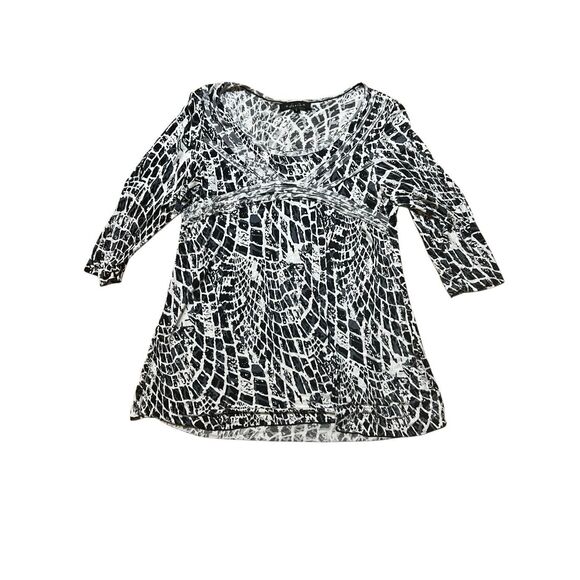 Dunia Boutique Artsy Soft Rayon Scoop Neck Tunic S - Picture 2 of 7